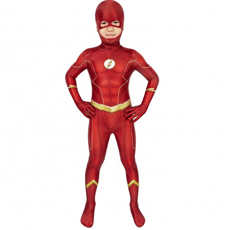 Vendita diretta in fabbrica The Flash Stagione 5 Barry Allen Kids Superhero Costumi e costumi cosplay