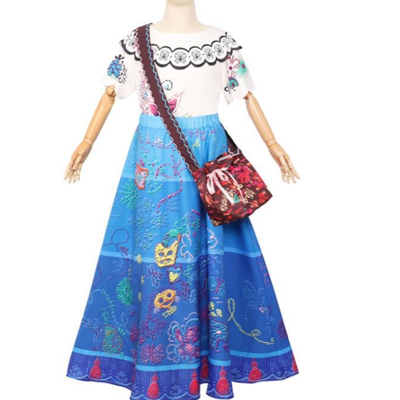 Carnival Dresses TV Movie Cosplay Princess Girls Birthday Party Costume da abbigliamento con borsa