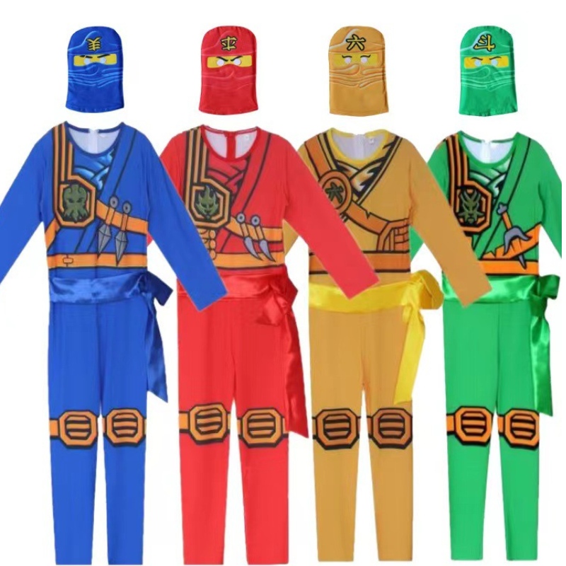 Kids Costume Hero Cosplay Salthot Halloween Abito di fantasia con maschera