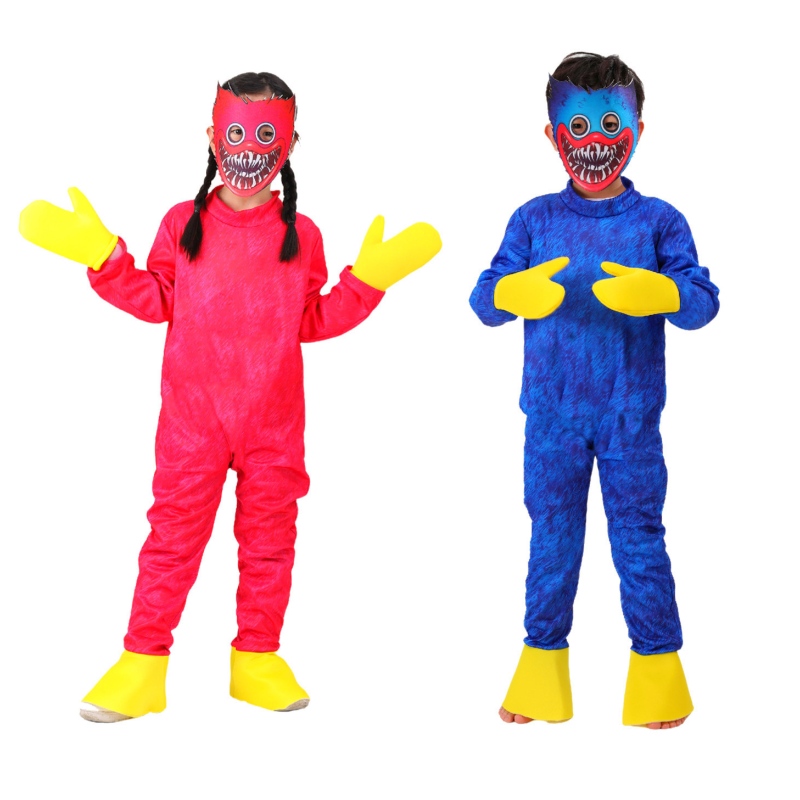 Poppy Playtime cosplay vestiti ragazzi ragazze gioco horror vestiti di peluche costume di Halloween per bambini