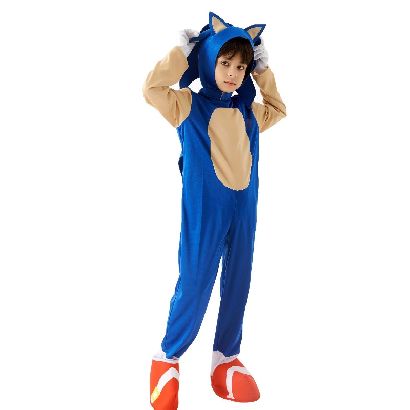2022 KIDS CINETTO SUPER SONIC COSTUTTO FILME PERSCATTURA BLACI BLUS BLUS SONIC COSTUTTO