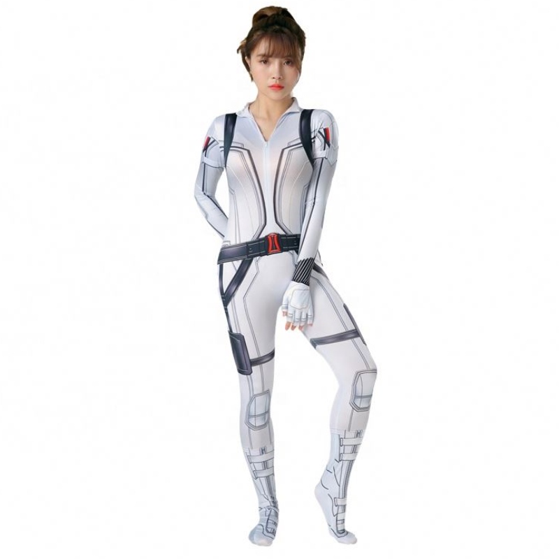 Film all'ingrossonero&white Halloween Cosplay Full Body Catsuit for Women The Black Widow Costume