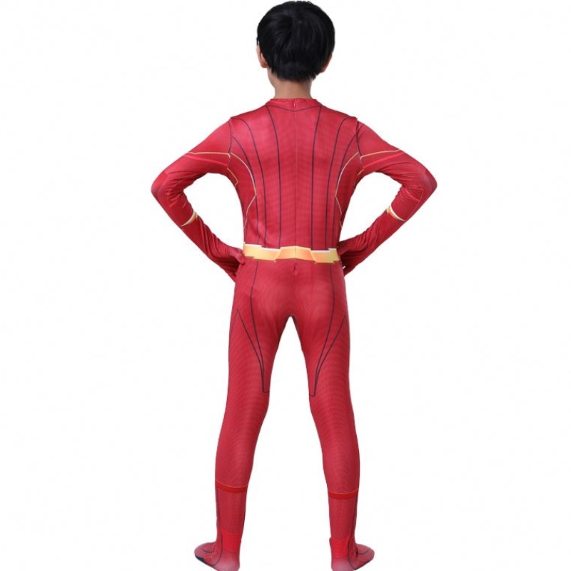 Fantastici adulti ragazzi ragazzi fumetti fantasia supereroe Halloween Carnival Party Outfit Cosplay The Flash Man Children \\ 'S Stume Suit