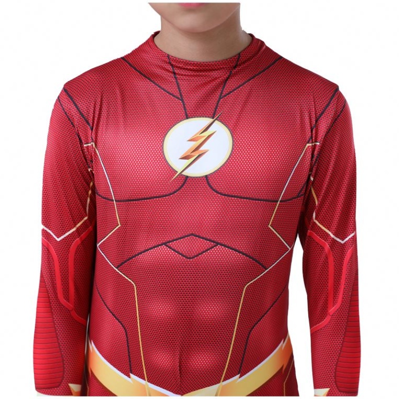 Fantastici adulti ragazzi ragazzi fumetti fantasia supereroe Halloween Carnival Party Outfit Cosplay The Flash Man Children \\ 'S Stume Suit