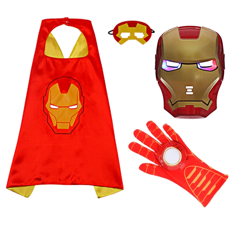 Cosplay Cape Luminous Facepiece Weapon Launch Suit costume di Halloween Children \\