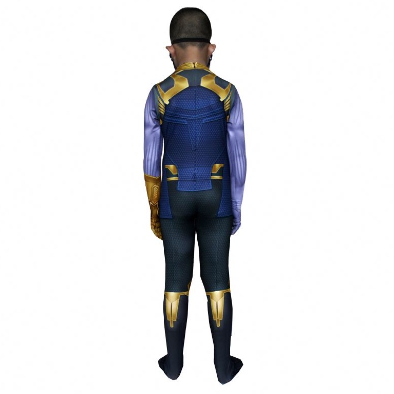 Infinity War Avenger Stretta tuta da tuta da tuta Halloween Kids&men Devil Movie Film Cosplay Factory Supply Thanos Costume with Mask