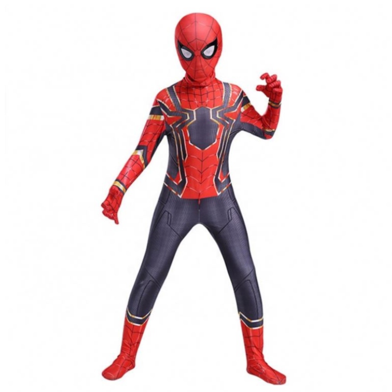 Costume da cosplay per salto di spiderman rosso per bambini set di abbigliamento set di ragno uomo