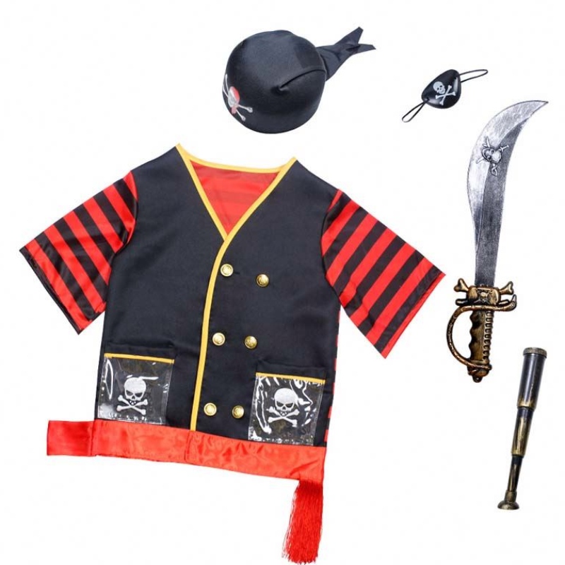 Halloween Kids Deluxe Costume Set Boys Boys Bambini Costume pirata con accessori HCBC-016