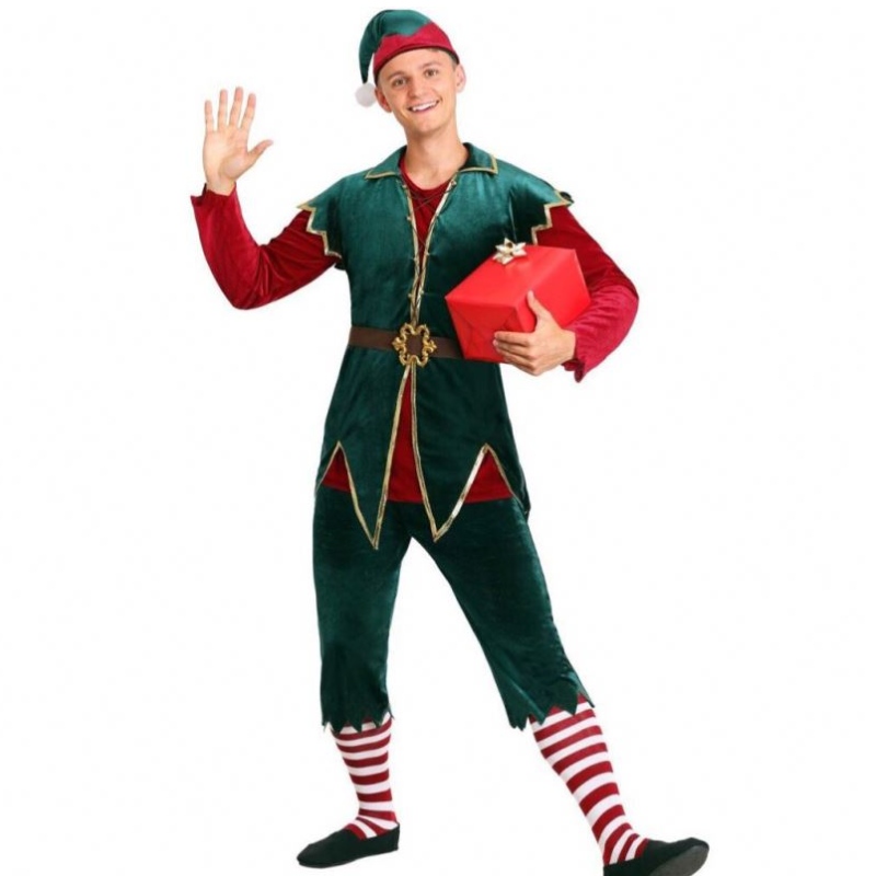 Nuovo costume da elfo per feste di Natale per adulti