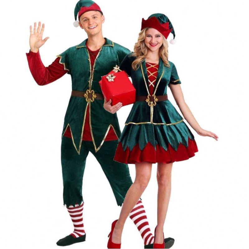Nuovo costume da elfo per feste di Natale per adulti