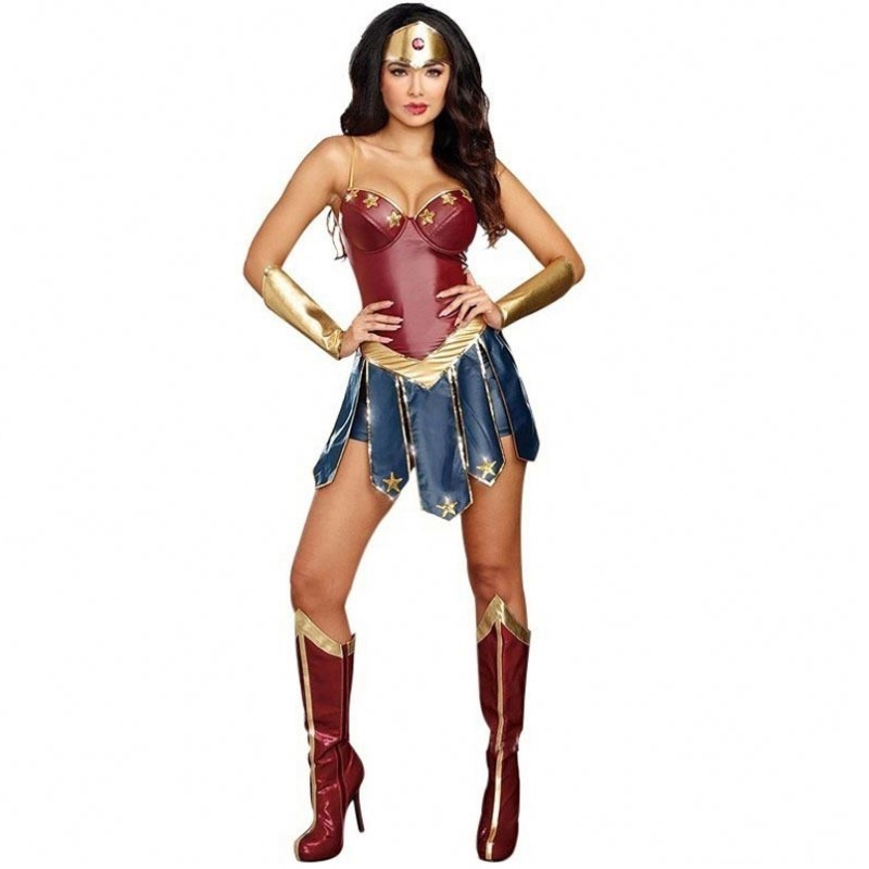 2021 Festa Sexy Wonder Woman in costume di Halloween per adulto