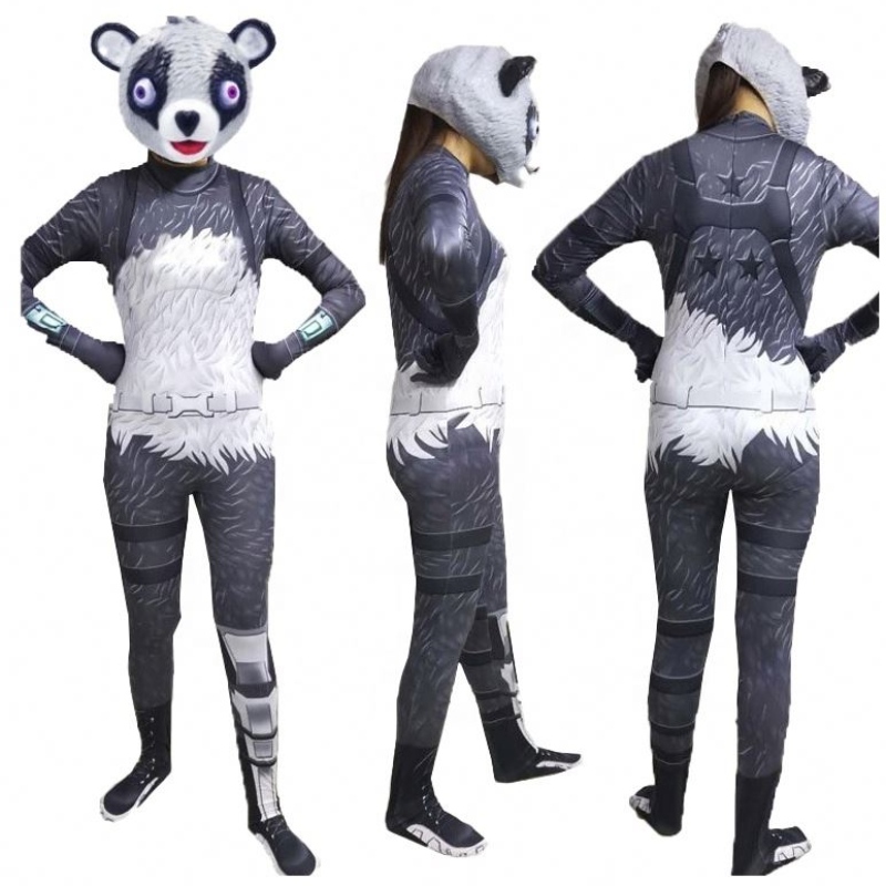 Nuova Fancy Factory Direct Hot Sale Cuddle Team Leader salt -turista femmina Skull Trooper Bodysuit for Adults Fort Nite Cosplay Costume