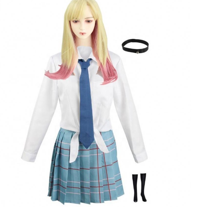 Ecowalson Marin Kitagawa Cosplay My Dress Up Darling Costume School JK Uniform Skirt Outfits Abito di Carnevale di Halloween