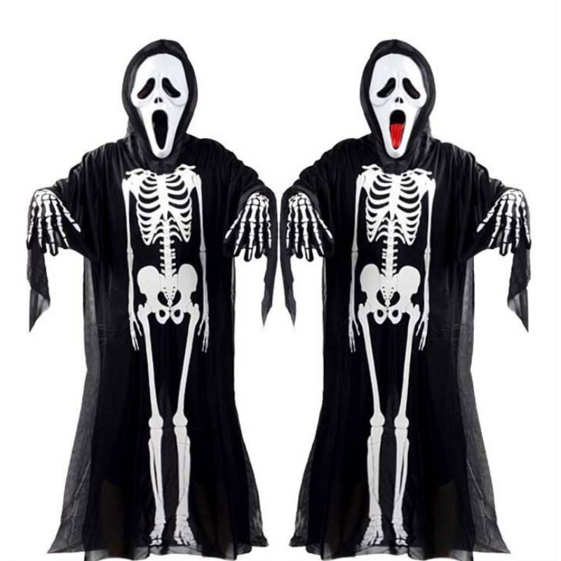 Celebrazione della festa Maschera cosplay Halloween costume abiti fantasma abiti da scheletro vestiti da cranio