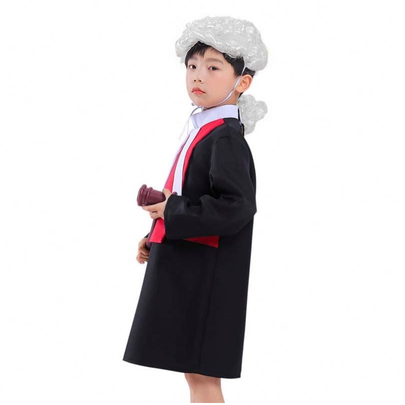 Halloween Kids Performance Cosplay Coats Kindergarten Occupazione Judge abiti da festa Abito da festa Bambini Costume HCBC-007