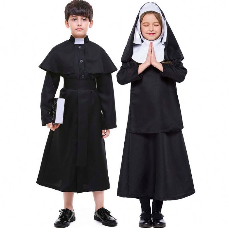 Halloween Masquerade Cosplay costume Gesù Maria Nun Nun Robes Costume Sacerdote Halloween HCBC-009