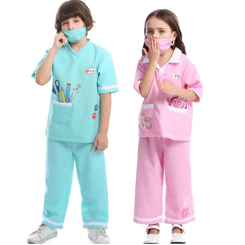 Dr uniform Animal Doctor Veterinarian Fing Play Dress Up Set di costumi di Halloween con kit medico HCBC-013