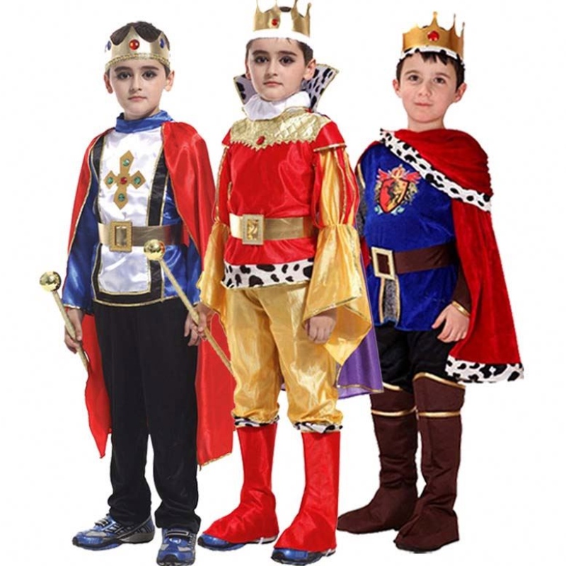 Halloween Party Fancy Dress Up Knight Carnival Warrior Prince King Costume per ragazzi HCBC-021