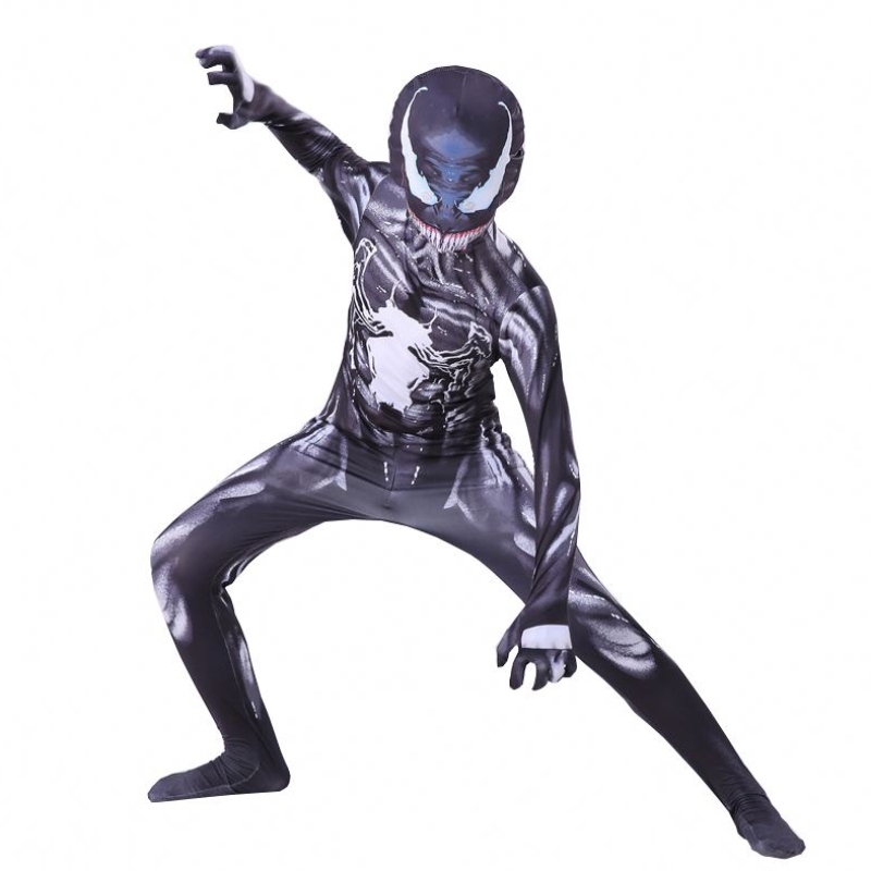 Nuovo costume Venom Kids Suit Boys Boys Symbiote Spiderman Costumi Superheros Cosplay Costumi di Halloween per adulti