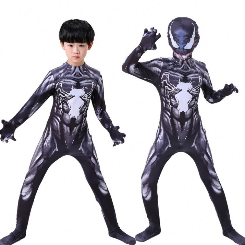 Nuovo costume Venom Kids Suit Boys Boys Symbiote Spiderman Costumi Superheros Cosplay Costumi di Halloween per adulti