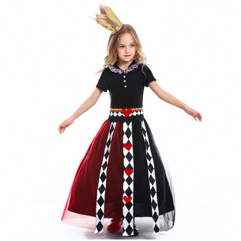 Girls Alicenel paese delle meraviglie Reden of Heart Cosplay Costume Kids Halloween Performance Fancy Party Dest Childre