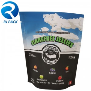 Controllo ad stand up riciclabile al 100% con chiusura zip resistente ai bambini