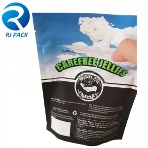 Controllo ad stand up riciclabile al 100% con chiusura zip resistente ai bambini