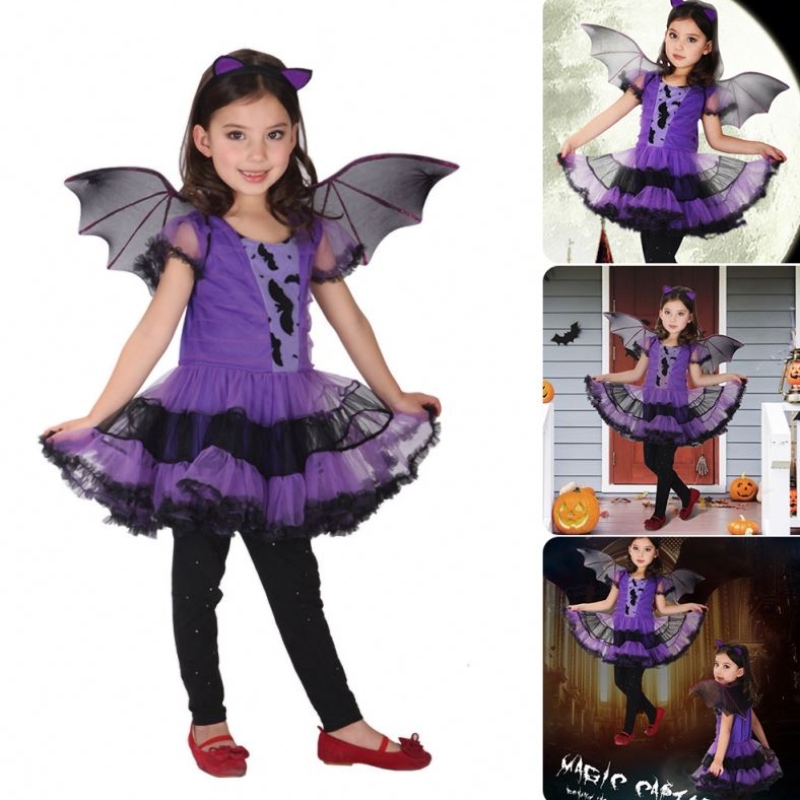 costume di Halloween per bambini bambine bambini costume da strega ragazza cosplay carnival party principessa fantasia vestiti vestiti