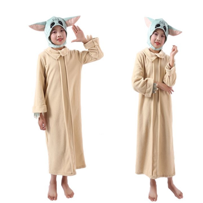 Baby Yoda Cosplay Costume Yoda War Anime Kids Coverll