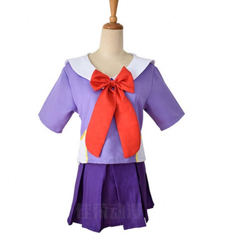 Anime 2 ° Mirai Gasai Yuno Lolita Sailor Costume Costume Loli Bow Short Short Wig Lunghezza 80 cm per donne