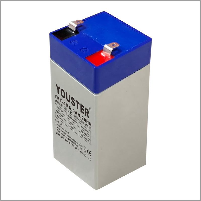 Batteria di piombo sigillata ricaricabile ricaricabile da yester 4v 5ah 20hr per un sistema di allarme di luce di emergenza