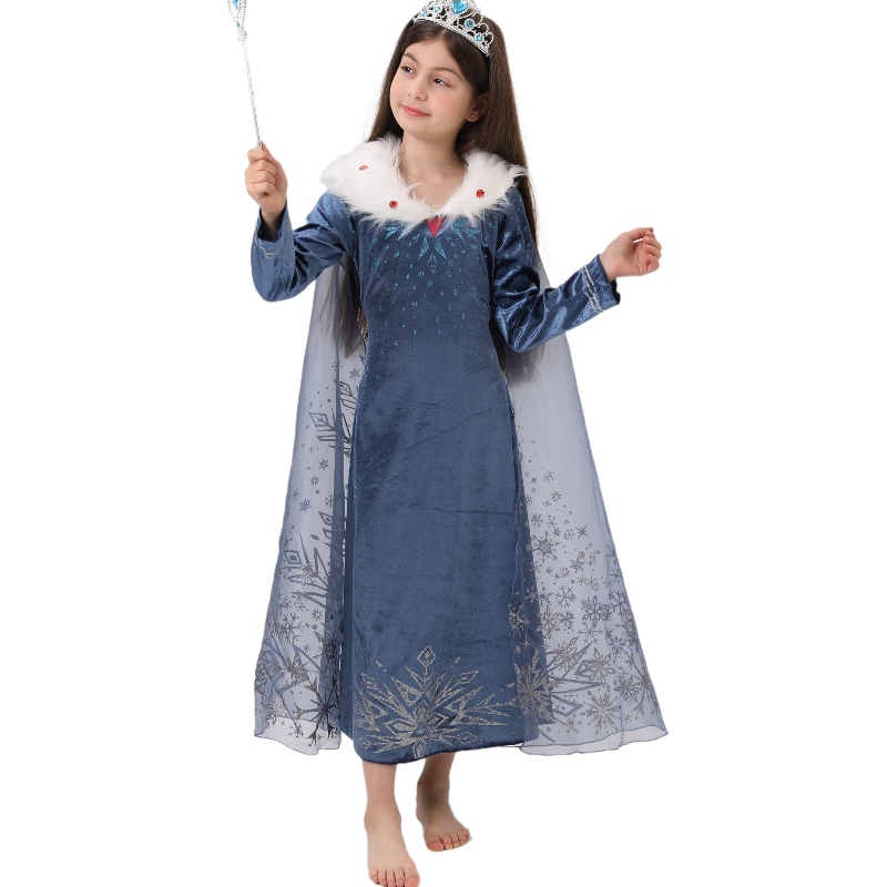 VENDITA CALDA GENINE ELSA Princess Dress Kids Elsa Cosplay Costume