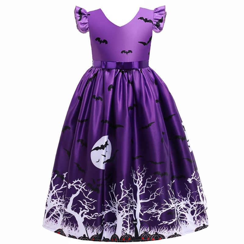 RAGAZZI CHIORNI Abito casual pipistrello stampato Halloween Costume Fancy Dress Outfit
