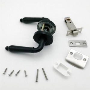 R7133 Matt Black Zinc Letre Door Lever Hands per porte di passaggio