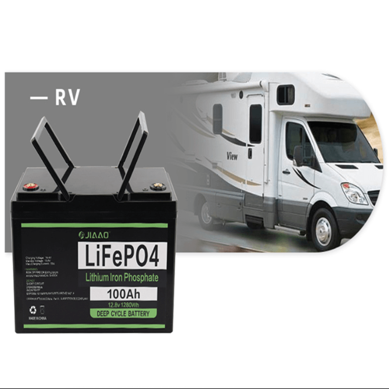 LiFePO4 bateria 12V 100Ah batteria al ferro di litio peso leggero 12 v 100 ah LiFePO4 lunga durata del ciclo della batteria per camper rv