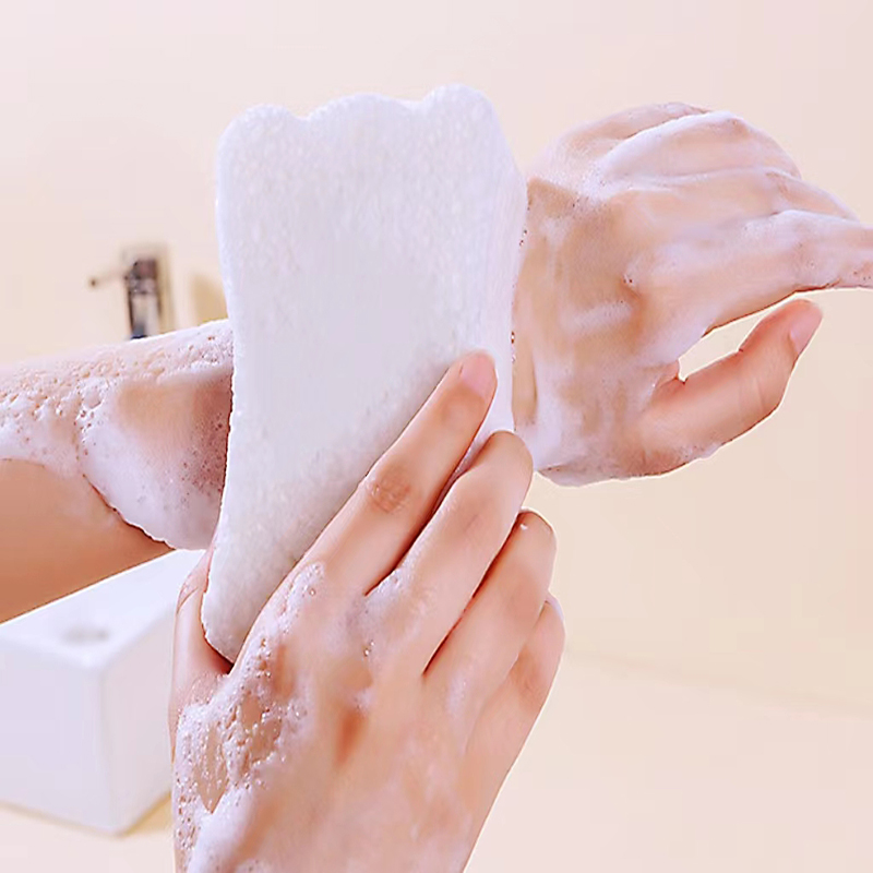 Bagno idratante colore della polpa di legno cotone Forte spugna da bagno di decontaminazione Spugna della polpa di legno della cellulosa