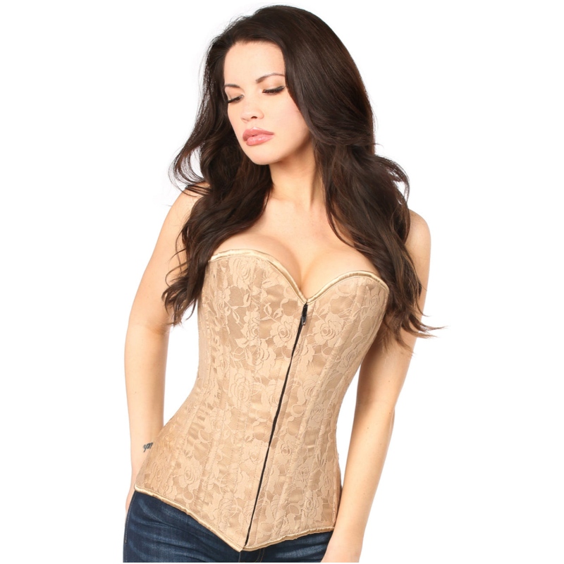 CORsetto OVERBUST LACE BEIGE DARK