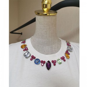 Nuova t-shirt da donna in misto cotone di lino tencel di alta qualità