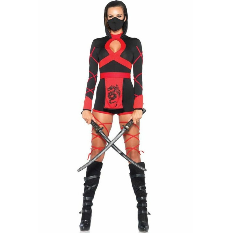 COSTUME DI DRAGO NINJA CON MASCHERA VISUALE