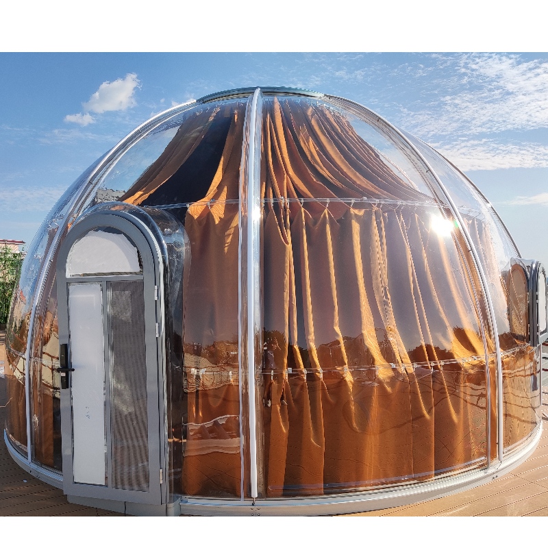 Tenda geodetica esterna della cupola della tenda della cupola trasparente di lusso di 6 metri per l'hotel del resort, campeggio, attività all'aperto