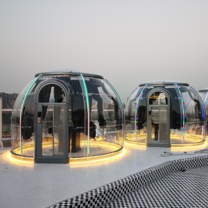 Tenda geodetica all\'aperto geodetica della cupola della tenda della cupola trasparente di lusso per l\'hotel del resort, campeggio, attività all\'aperto