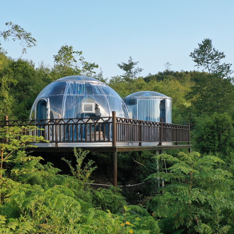 Tenda geodetica esterna della cupola della tenda della cupola trasparente di lusso di 4 metri per l'hotel del resort, campeggio, attività all'aperto