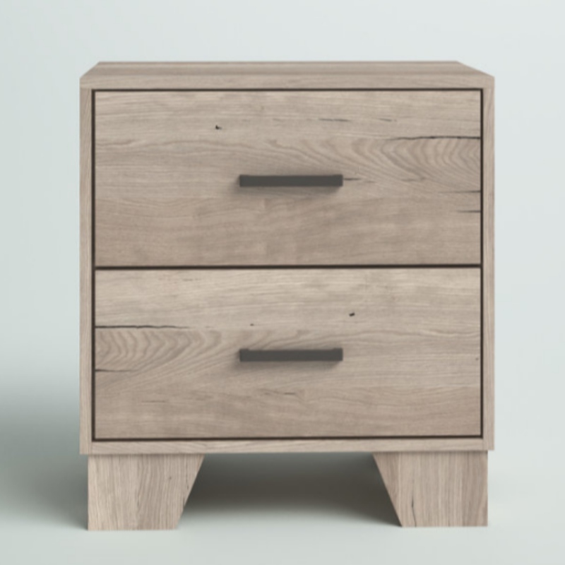 Moderno lussuoso mobilia della camera da letto 3 cassetti rattan e legno comodino cassa con cassetti