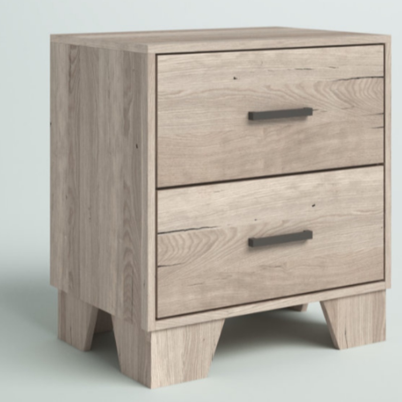 Moderno lussuoso mobilia della camera da letto 3 cassetti rattan e legno comodino cassa con cassetti