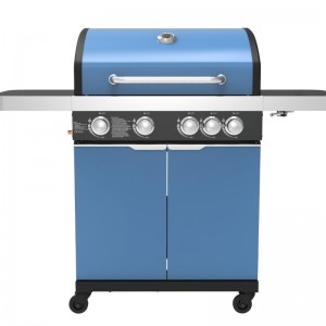 Vendita calda Giardino Gas BBQ Grill OEM Gas e Carbone BBQ Grill con Cabinets Ruote Acciaio Inox Gas Barbecue Grill