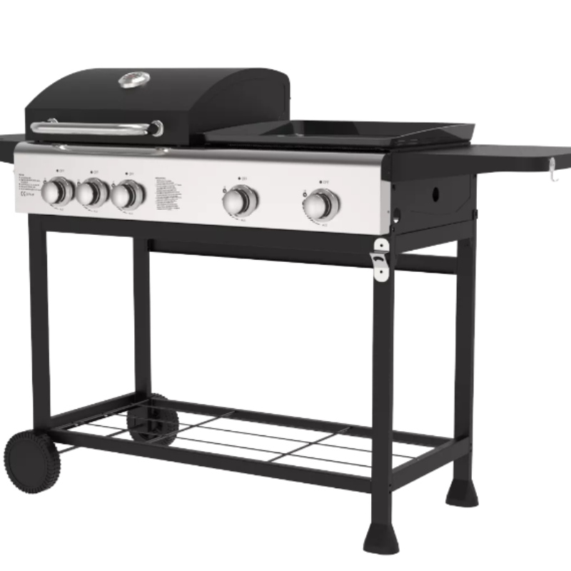 Nero Heavy Duty Barbecue Giardino Esterno Patio Premium BBQ Fumatore Forno Picnic Campeggio Patio Backyard Cottura Carbone BBQ Griglie