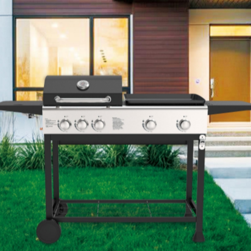 Nero Heavy Duty Barbecue Giardino Esterno Patio Premium BBQ Fumatore Forno Picnic Campeggio Patio Backyard Cottura Carbone BBQ Griglie