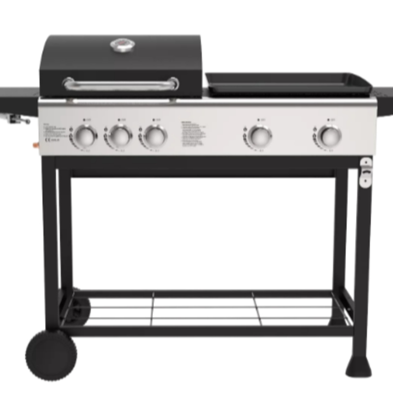 Nero Heavy Duty Barbecue Giardino Esterno Patio Premium BBQ Fumatore Forno Picnic Campeggio Patio Backyard Cottura Carbone BBQ Griglie