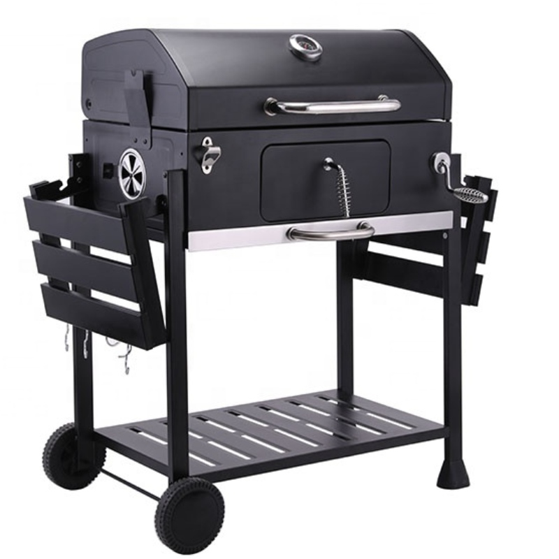 Moderno Commerciale Grande Portatile All'aperto Charcoal Grill Backyard Party Grill con gli scaffali