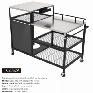 Multifunzionale Rimovibile Mensola Da Cucina Organizzatore Stoccaggio Rack Cucina Tavolo da lavoro 2Pcs 6 Pollice PE Ruote